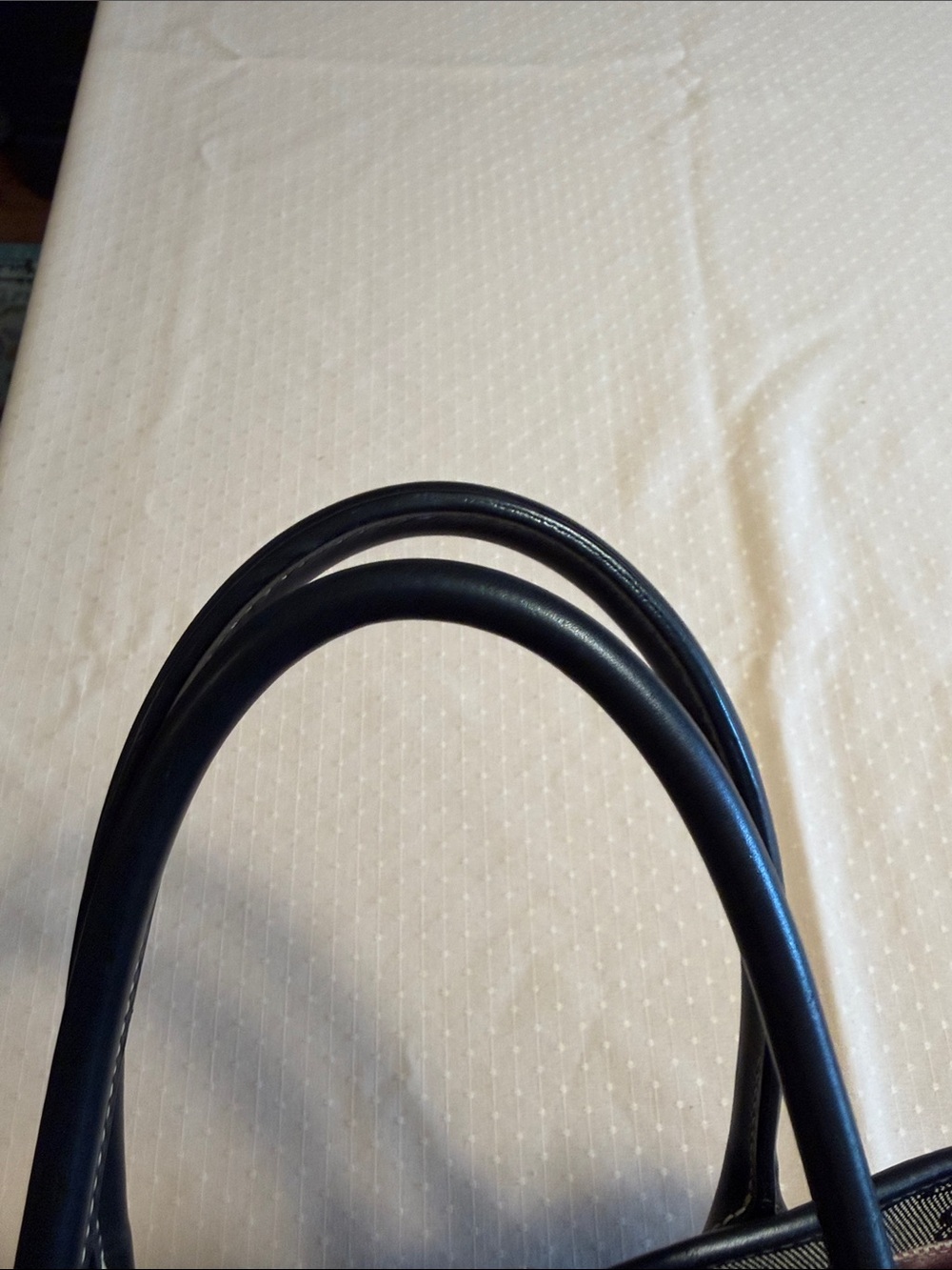 Dooney & Bourke Black and Beige DB Monogram Tote - Picture 7 of 13